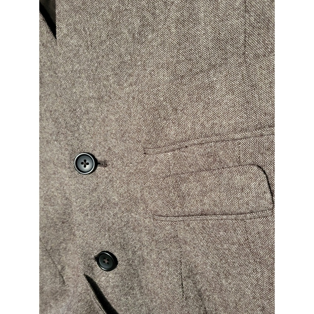 Banana Republic Womens Brown Tweed Blazer Two Button Wool Blend Jacket Size 0 - Picture 4 of 8